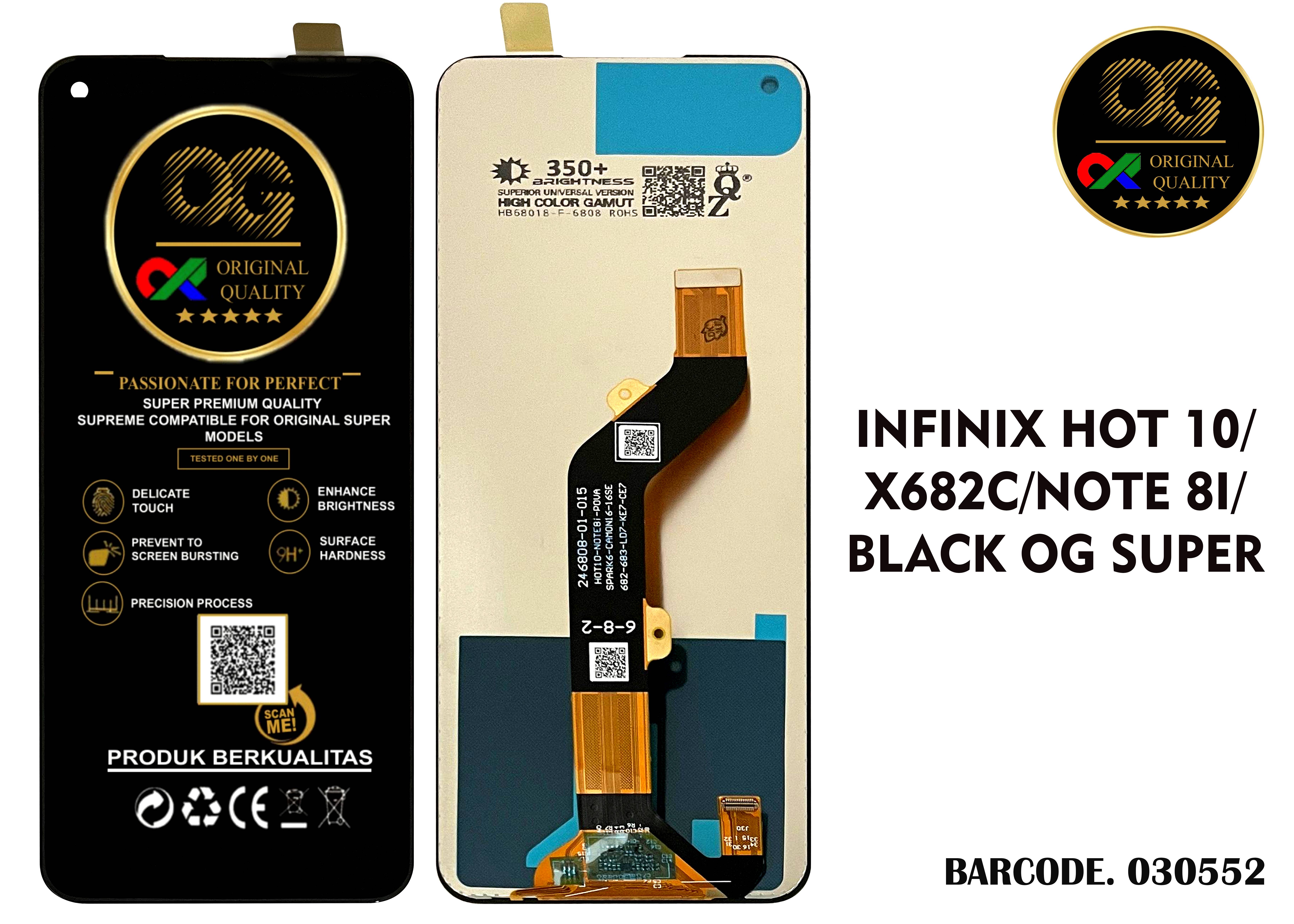 LCD Infinix Hot 10 X682 Note 8I X683 Spark 6 OG Super