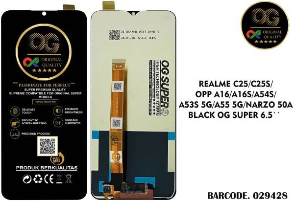 LCD Oppo A16 A15 A16S A54S C25 C25S Narzo 50A OG Super