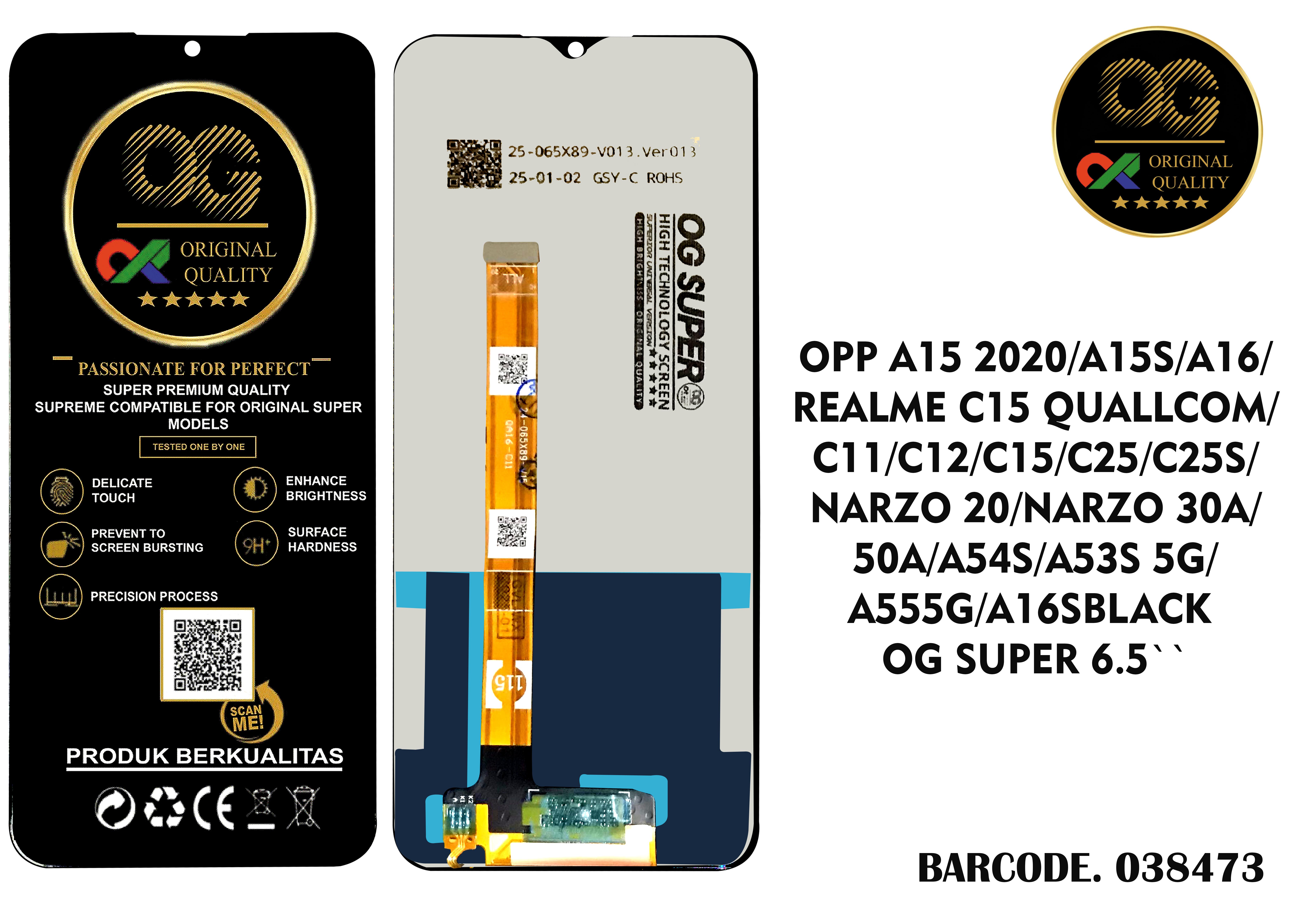 LCD Oppo A15 C11 C12 C15 Narzo 20 30A OG Super