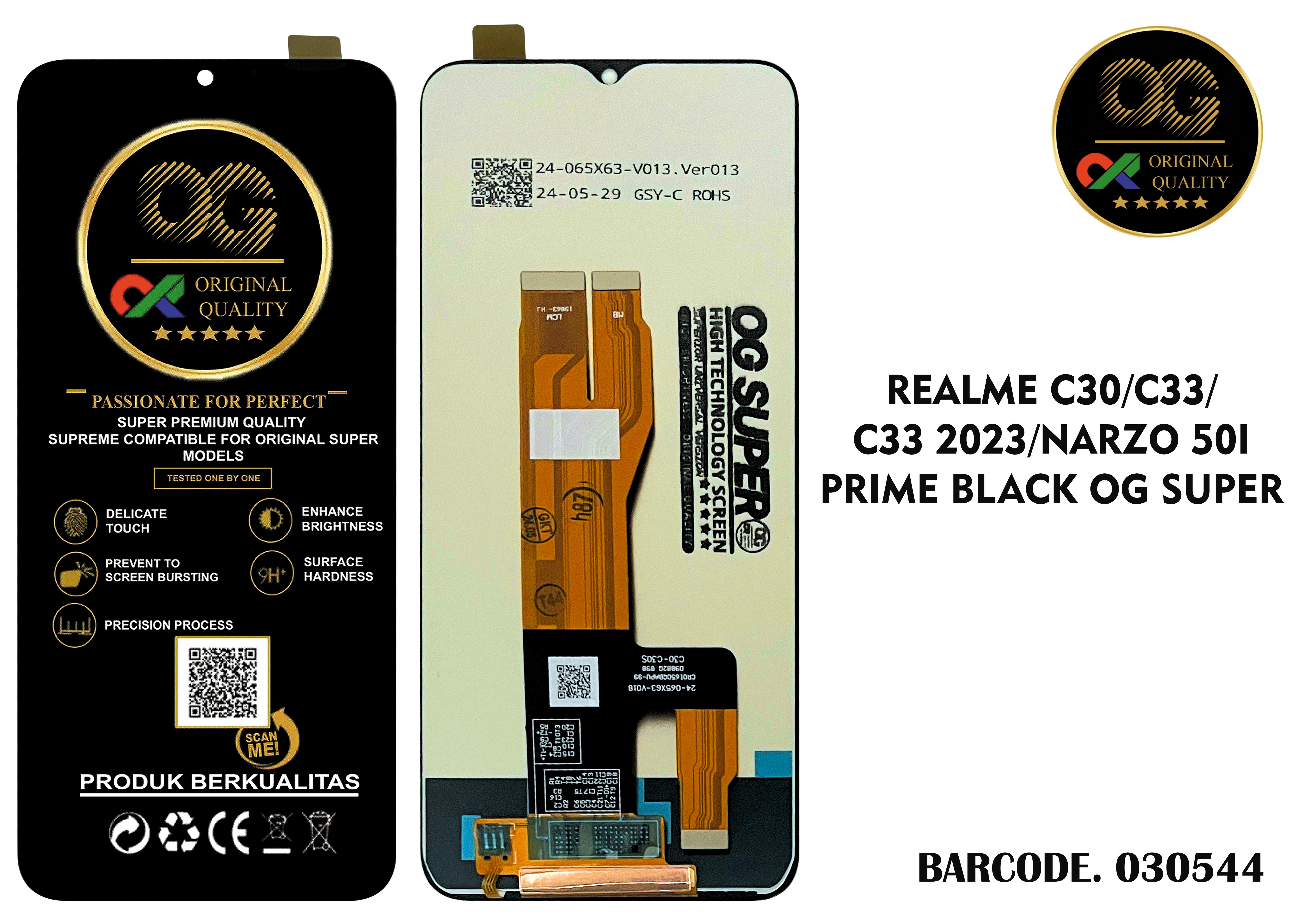 LCD Realme C30 C30S C33 Narzo 50I Prime OG Super