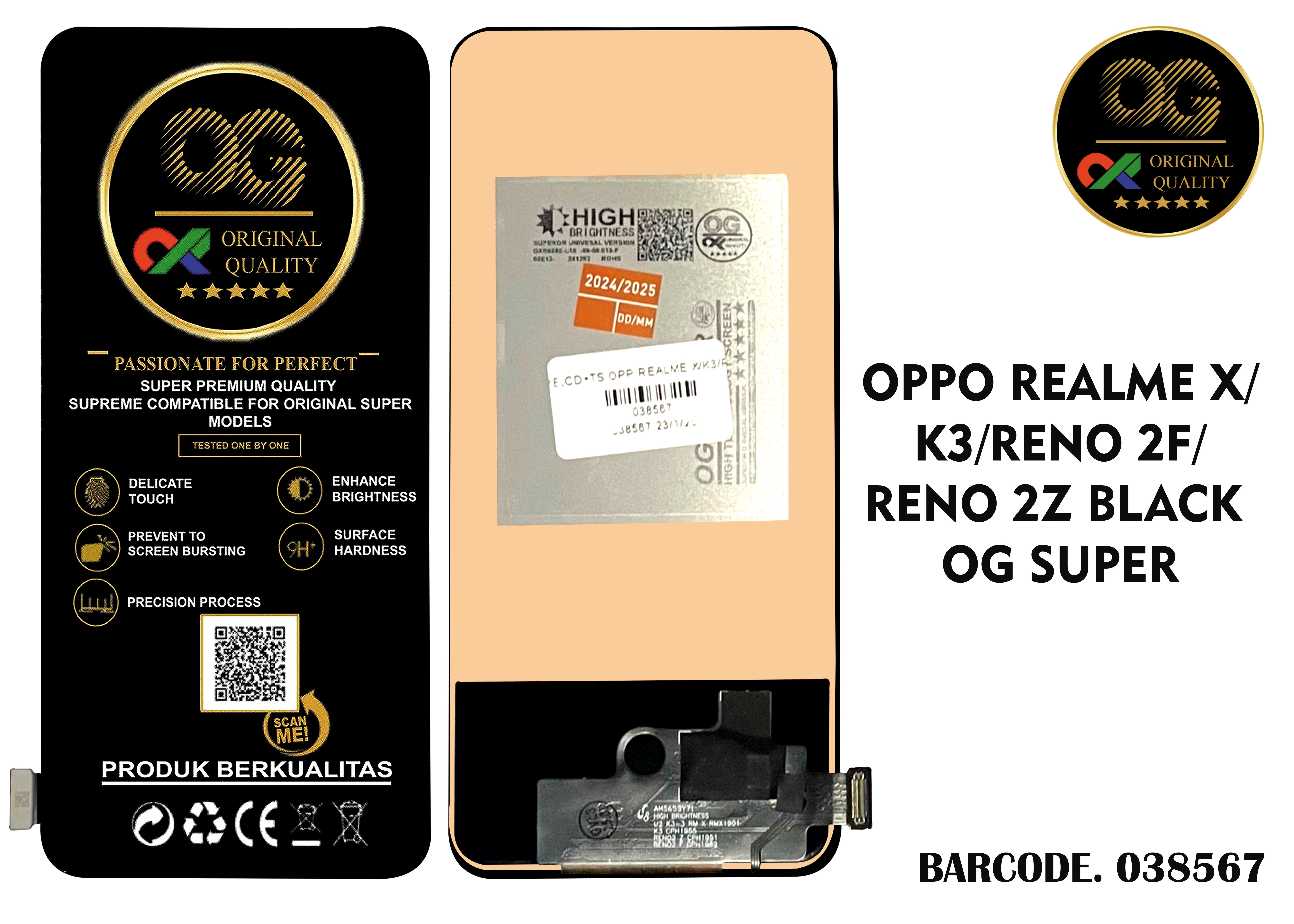 LCD Reno 2F / Reno 2Z Realme X Oppo K3 OG Super