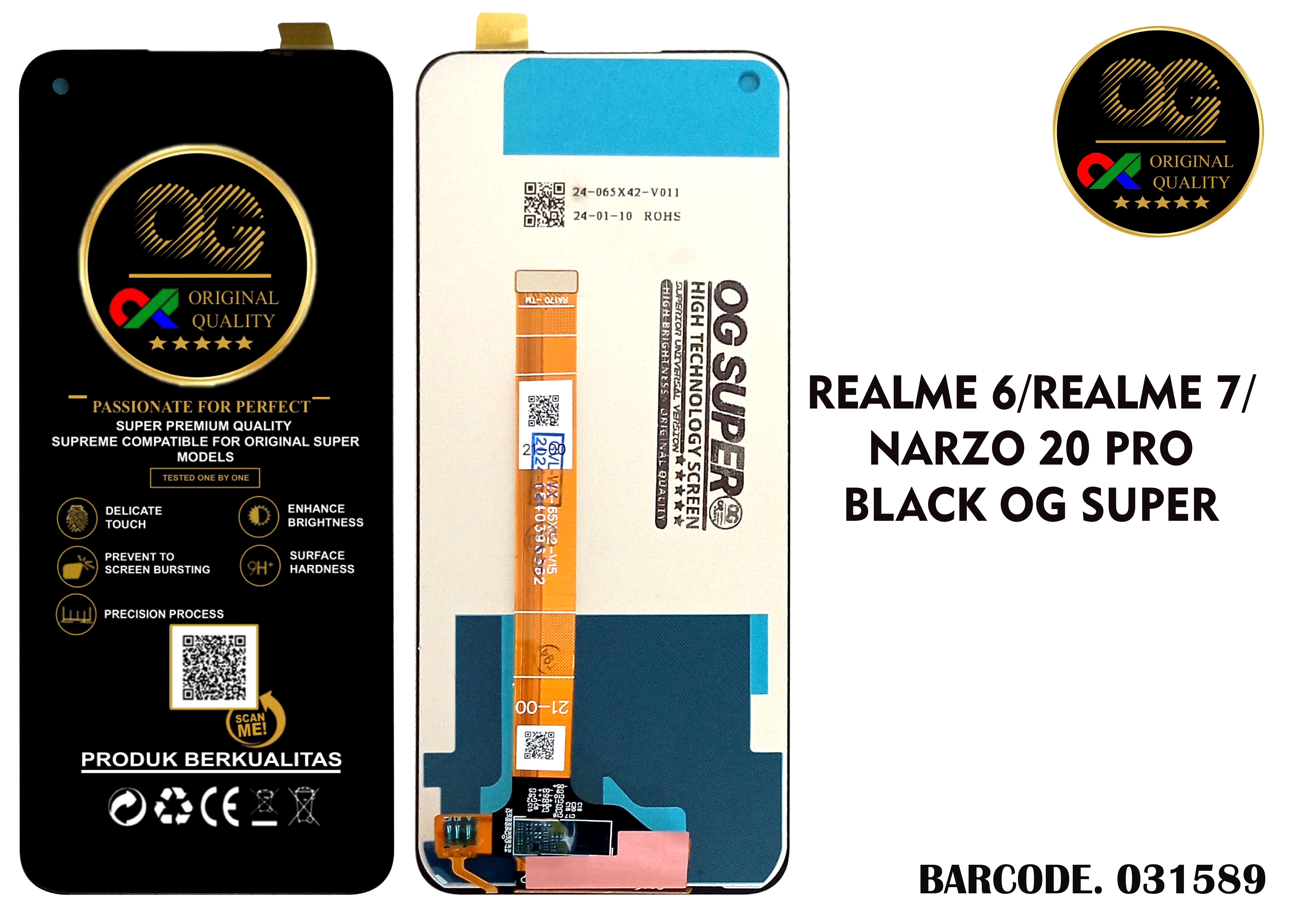 LCD Realme 6 6I 6S / Realme 7 Narzo 20 Pro Narzo 30 4G OG Super