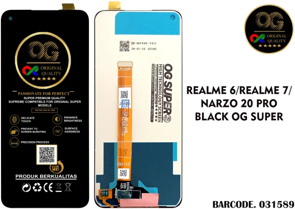 LCD Realme 6 6I 6S / Realme 7 Narzo 20 Pro Narzo 30 4G OG Super