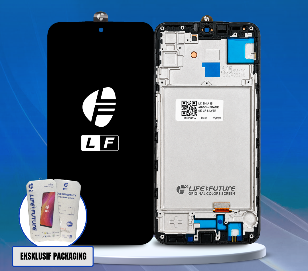 LCD Samsung A15 4G A155F / A15 5G A156E ( + Frame ) LF Silver