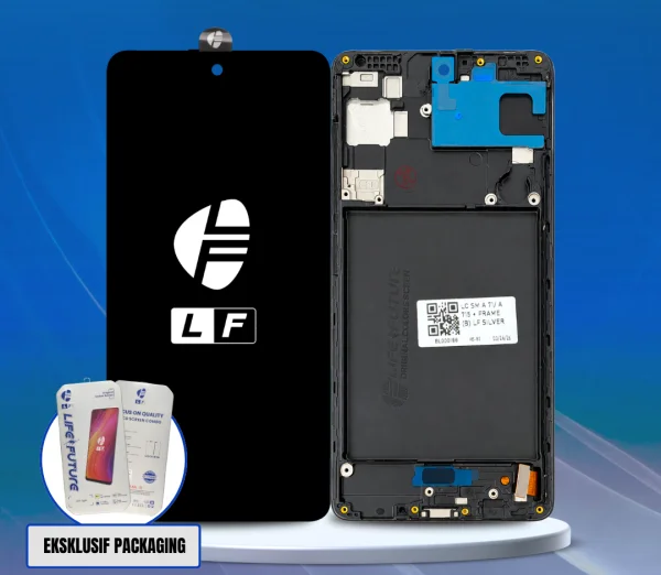 LCD Samsung A71 / A715 ( + Frame ) Soft OLED LF Silver