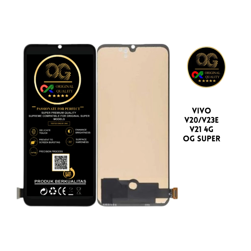 LCD Vivo V20 / V20 2021 / V21 4G / V23E / Y75 4G OG Super OLED ( Fp )