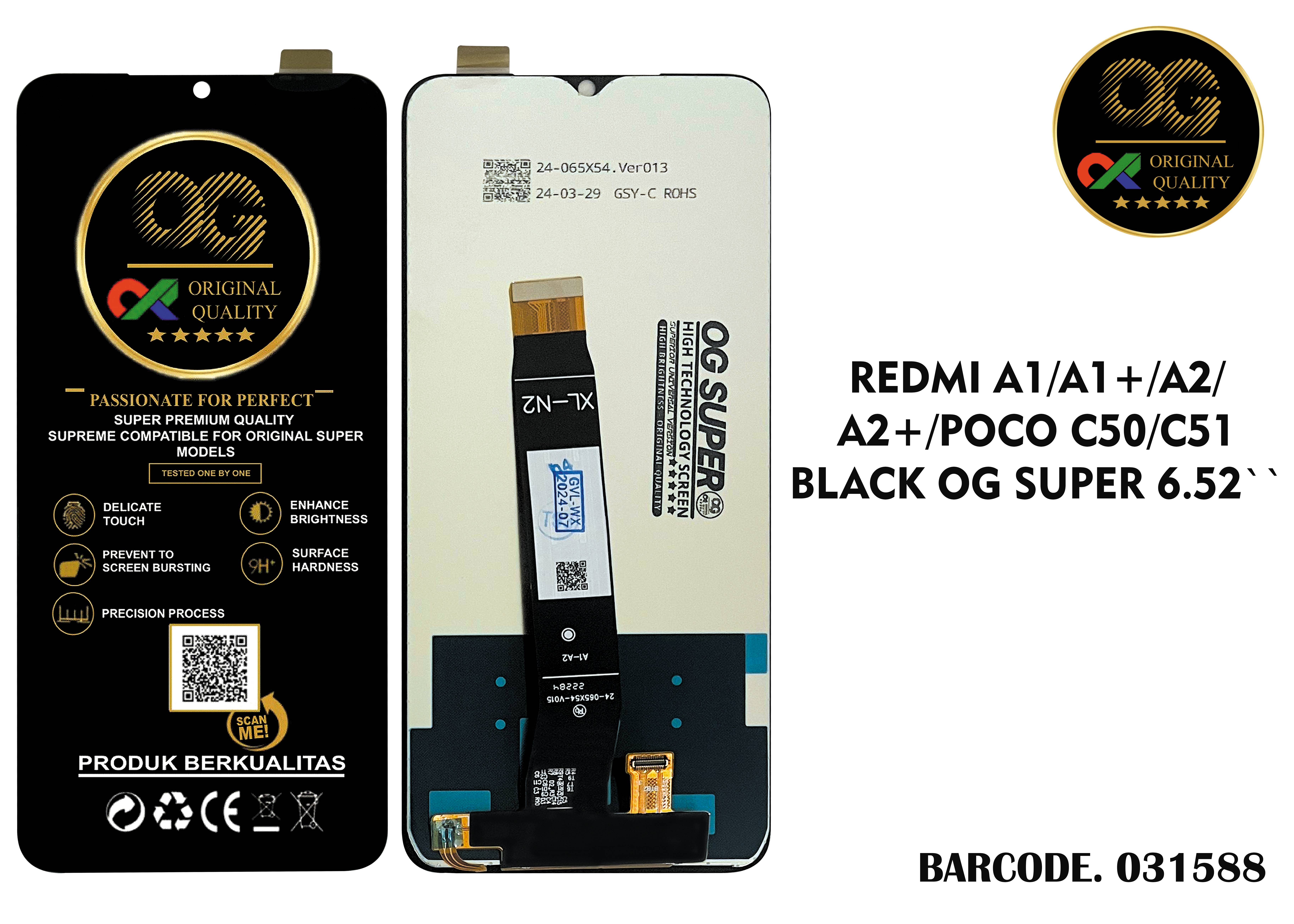 LCD Xiaomi Redmi A1 A1+ / Redmi A2 A2+ Poco C50 Poco C51 OG Super