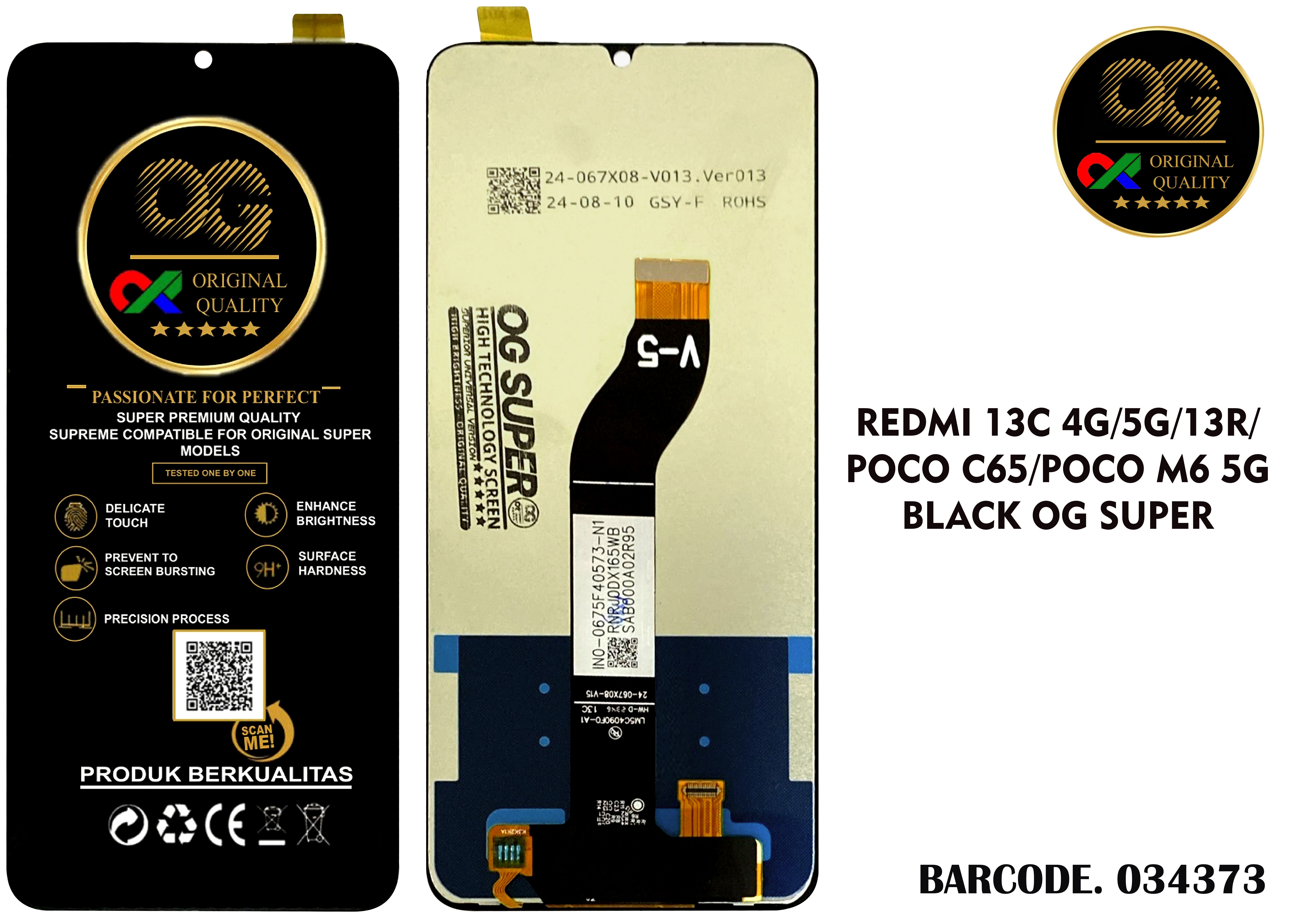 LCD Xiaomi Redmi 13C 4G / 13C 5G / 13R / Poco C65 / Poco M6 5G OG Super