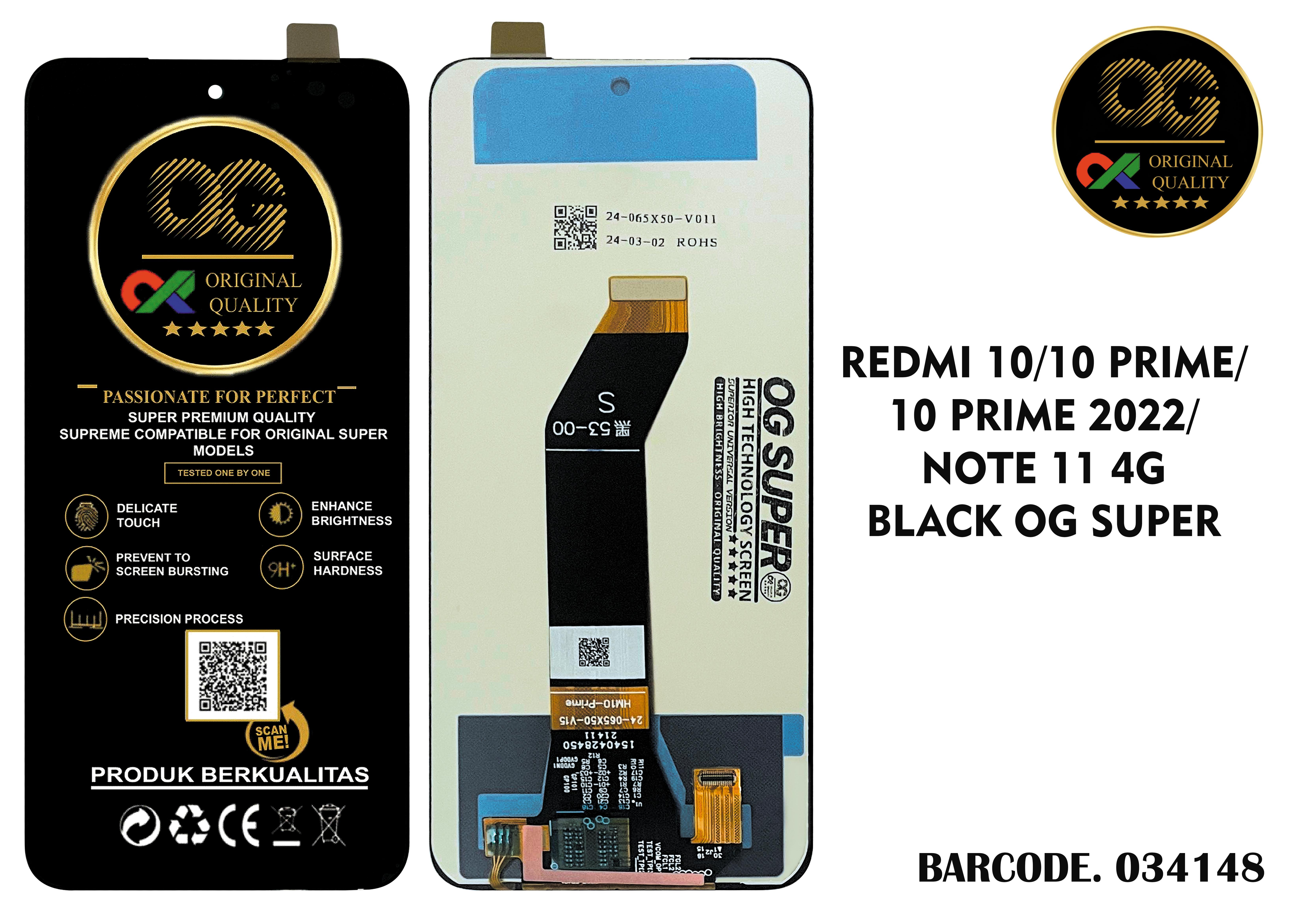 LCD Xiaomi Redmi 10 4G Redmi 10 Prime Redmi Note 11 4G OG Super